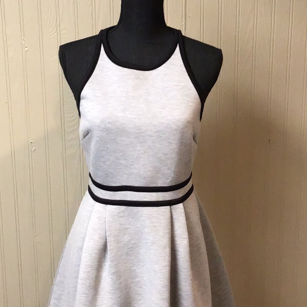 Gray, Sleeveless Dress